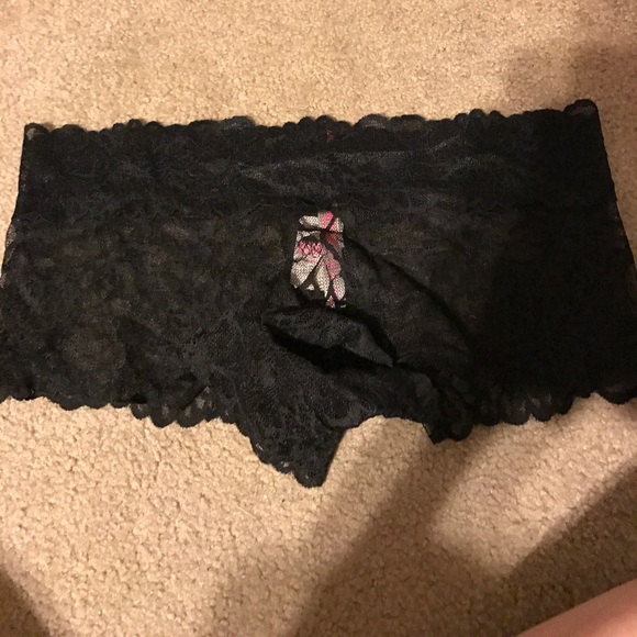 PINK black lace boyshort - Picture 1 of 1