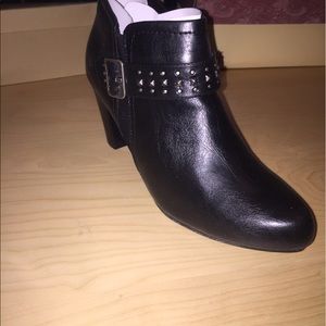 Brand new size 11W black leather booty