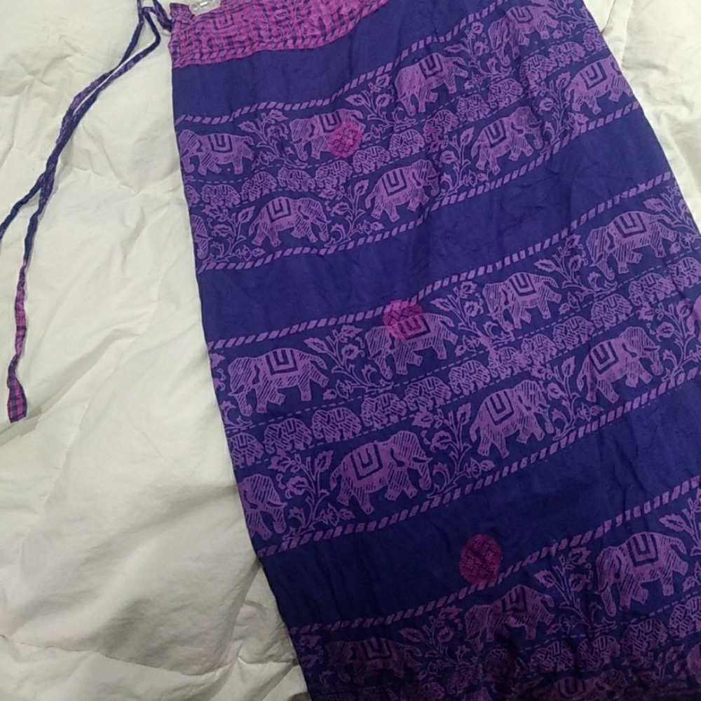 Silky elephant skirt