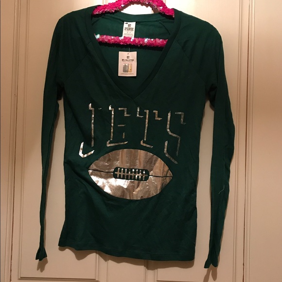 Victoria's Secret "Pink" L/S NY Jets Shirt Bundle - Picture 5 of 7