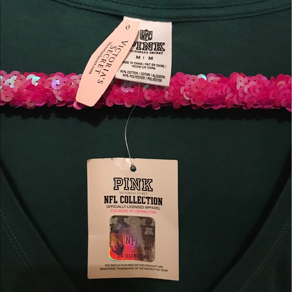 Victoria's Secret "Pink" L/S NY Jets Shirt Bundle - Picture 4 of 7