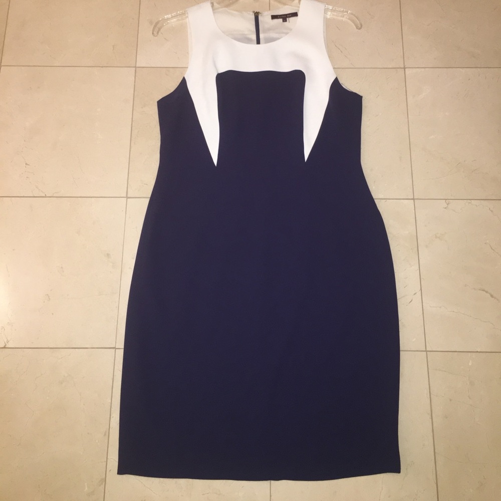 Blue and Creme Dress