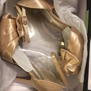 🌟Nina- Ella Gold Royal Satin Heels🌟