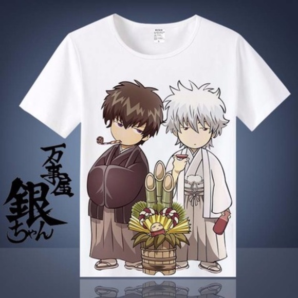 GINTAMA Tops - GINTAMA Hijikata & Gintoki Unisex T-shirt New