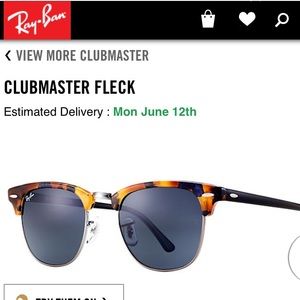 Ray-ban Club-master Fleck Sunglasses