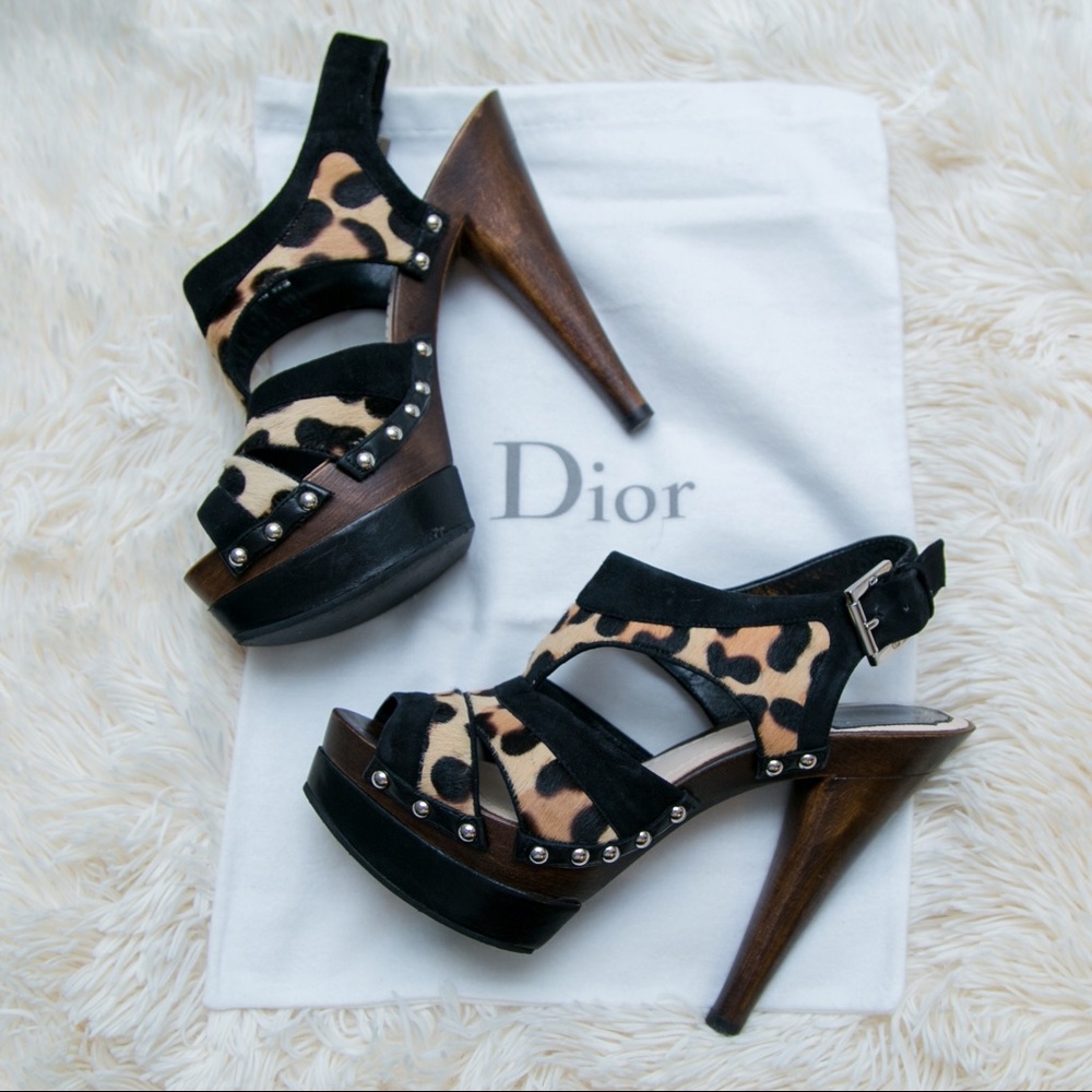 Dior Leopard Sandals