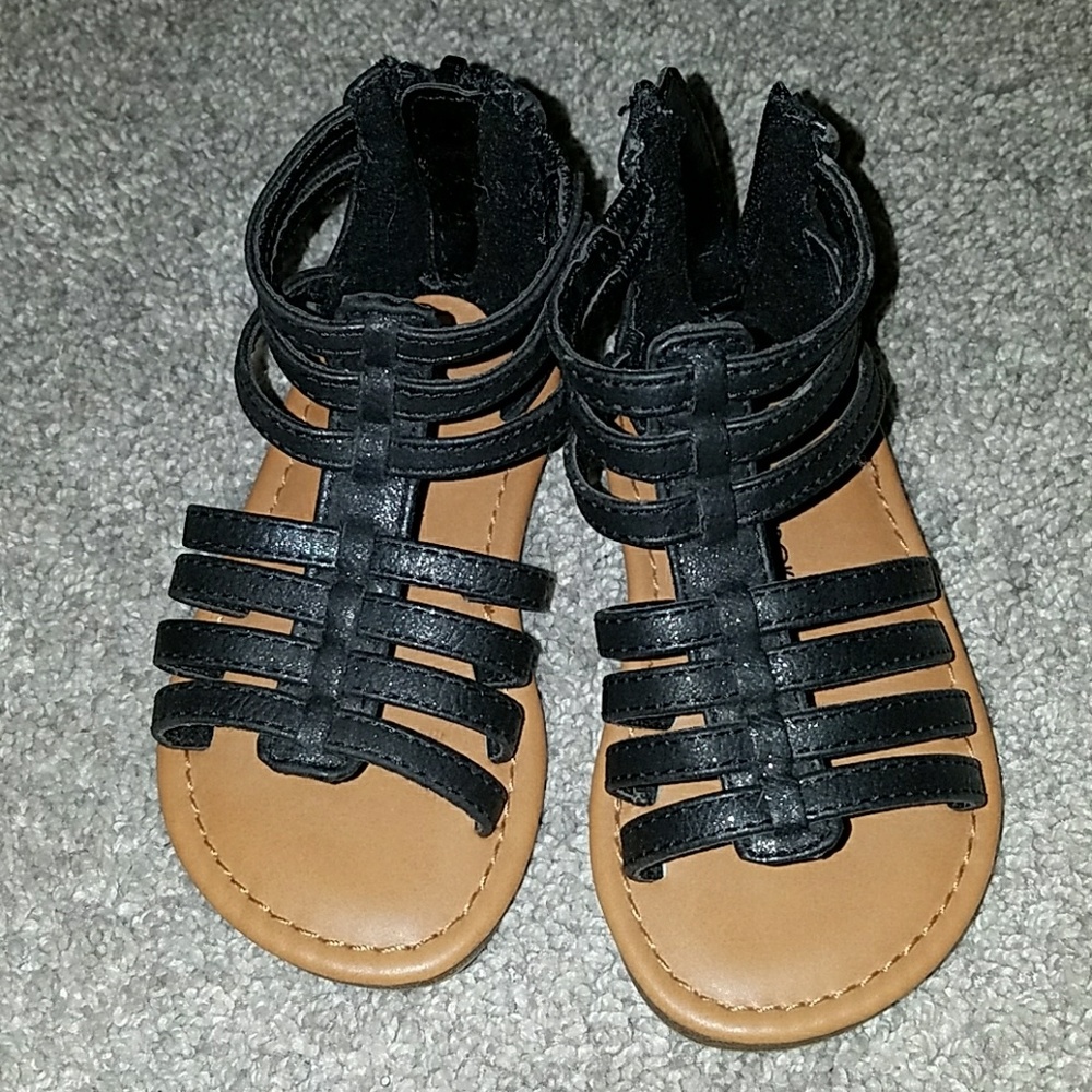 Black gladiator sandals