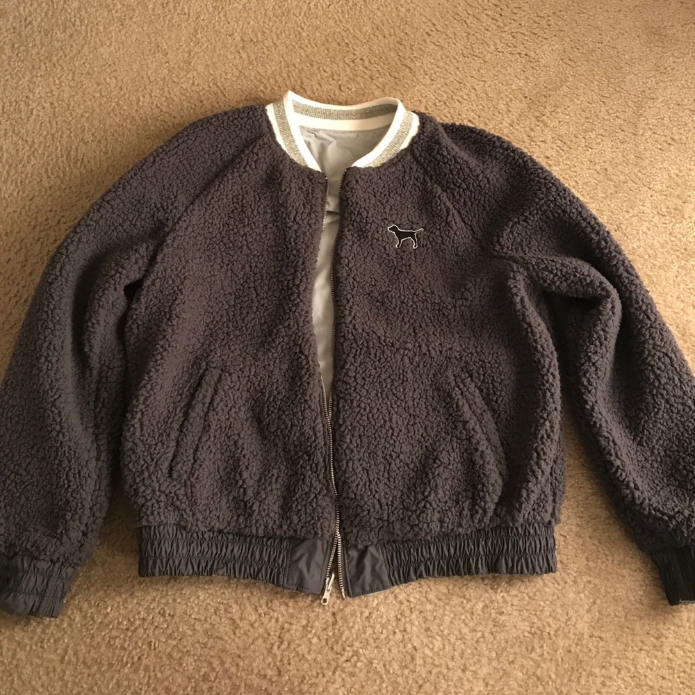 NWOT VS Pink Reversible Bomber Jacket.