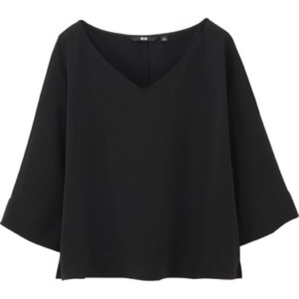 Uniqlo 3/4 drape blouse