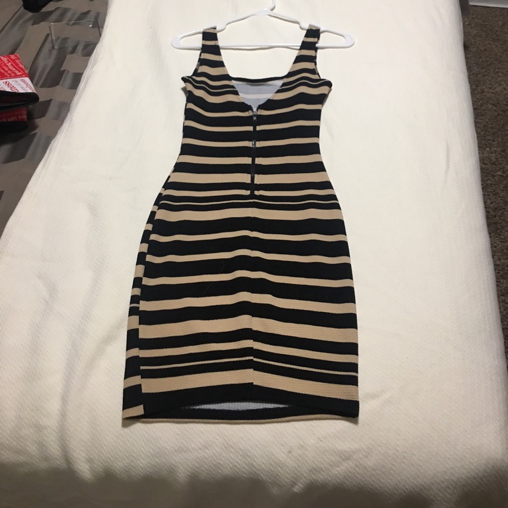 Black and Tan striped dress