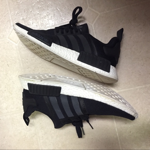 Adidas Black NMDs size 12 - Picture 2 of 8