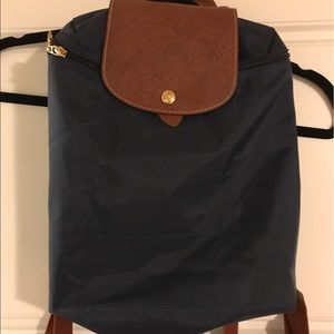 Longchamp navy backpack