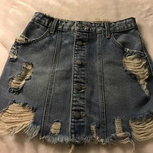 CARMAR (LF) denim skirt