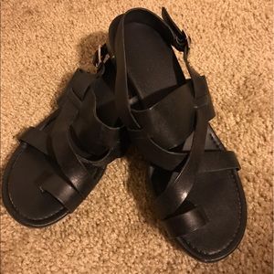 Black Franco Sarto sandals.