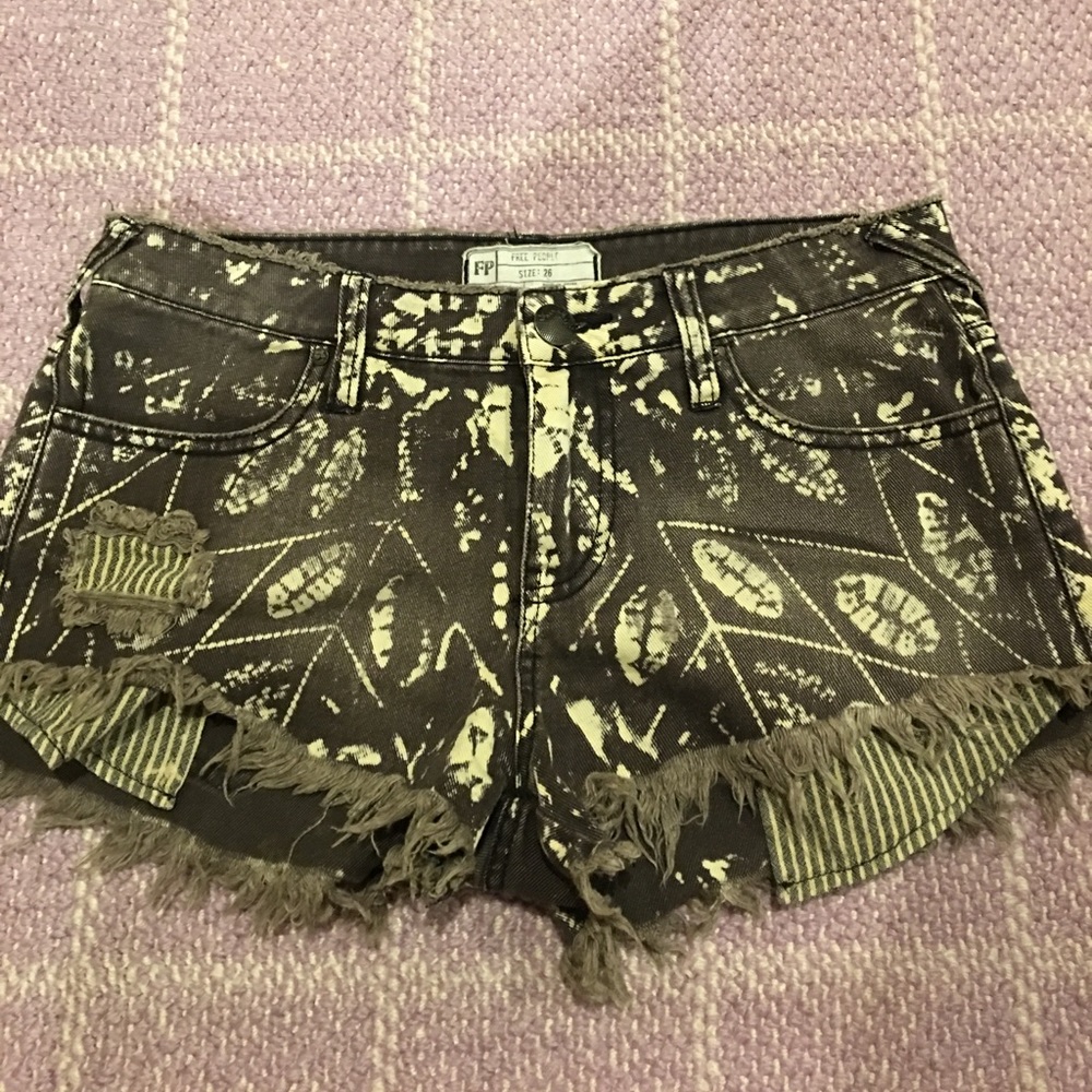Free people brown denim shorts