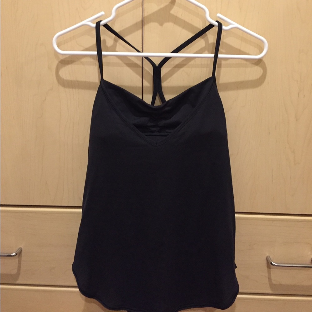 Lulu Blank Y back Tank with Bra