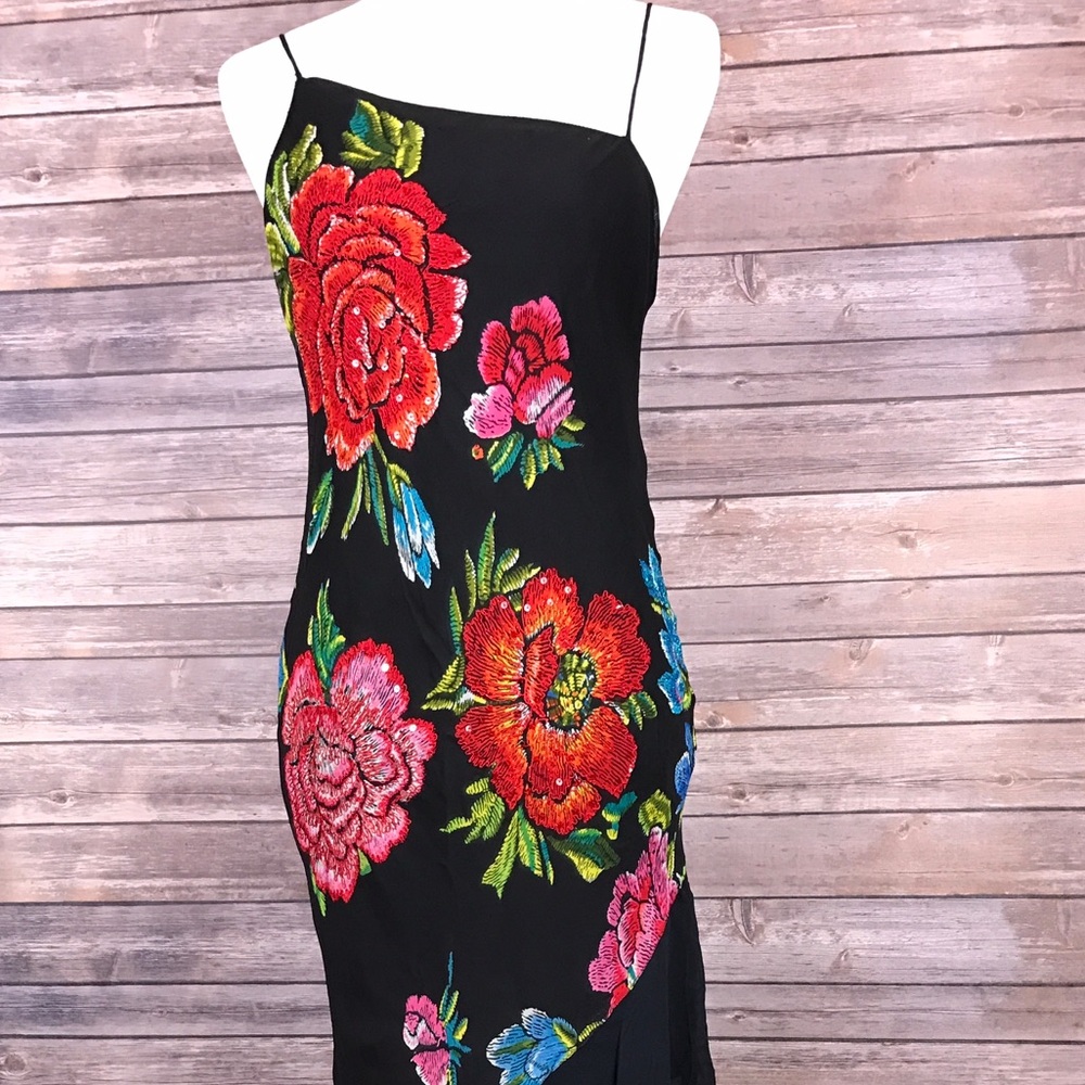 Rene Derhy Tropical Black Cocktail Dress