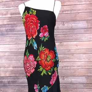 Rene Derhy Tropical Black Cocktail Dress