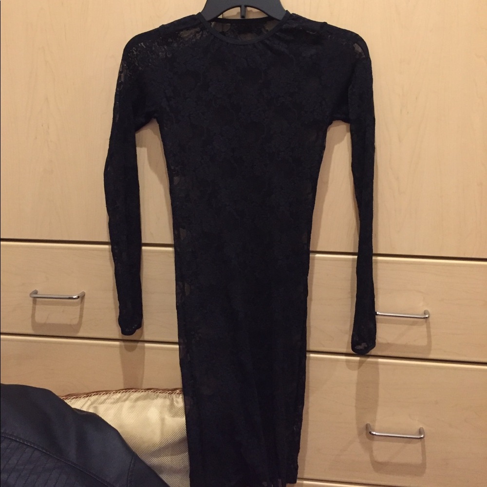 American Apparel Mesh Floral Lace Dress