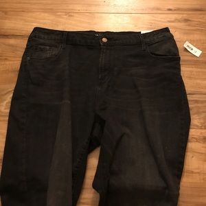 grey/ black old navy super skinny rockstar jeans