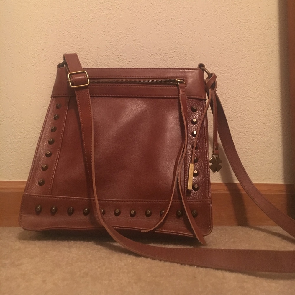 NWOT Lucky Brand Leather Purse Crossbody Bag studs