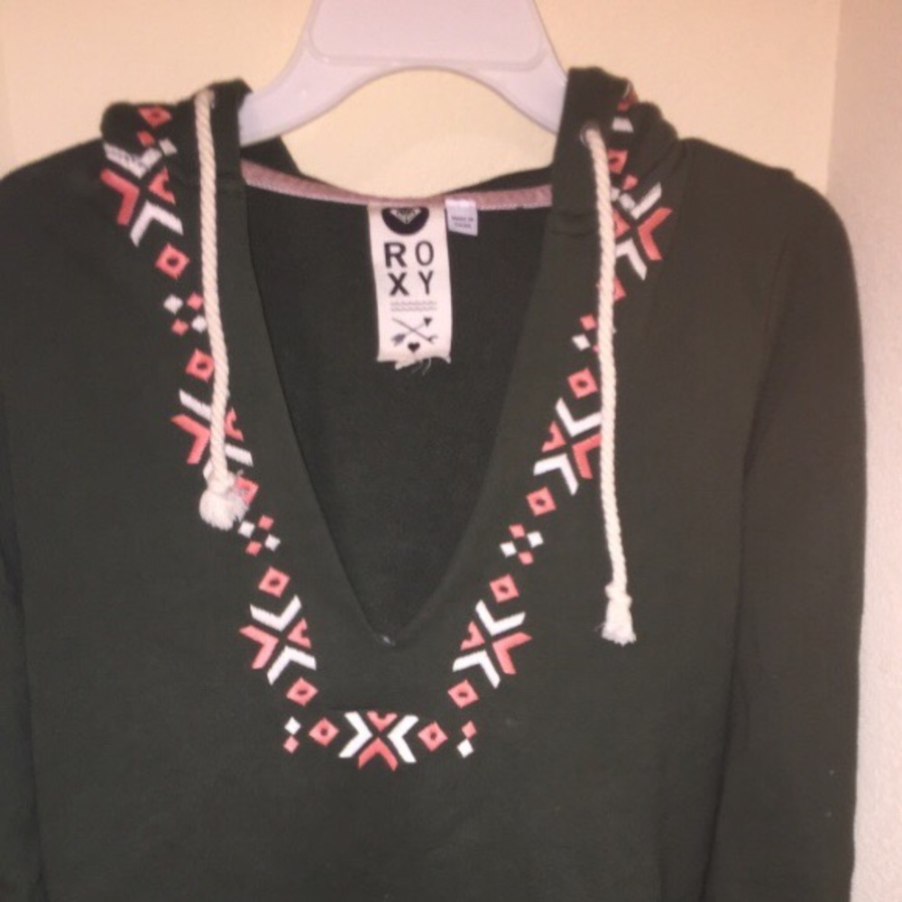olive green roxy sweater