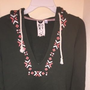 olive green roxy sweater