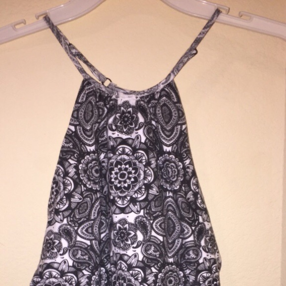 black and white high neck shirt