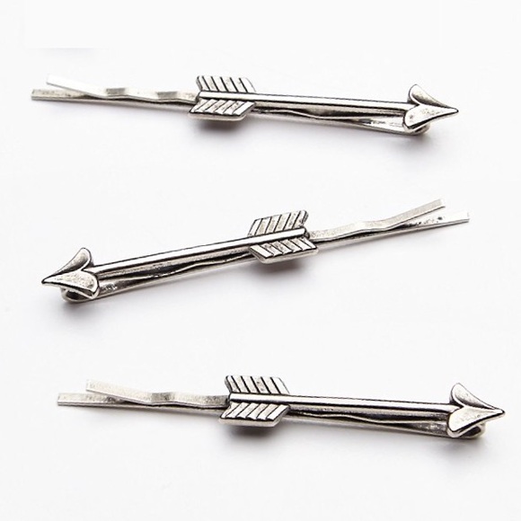 🎉HP🎉 METALLIC Arrow BOBBY PINS Set Gold CLIPS - Picture 3 of 4
