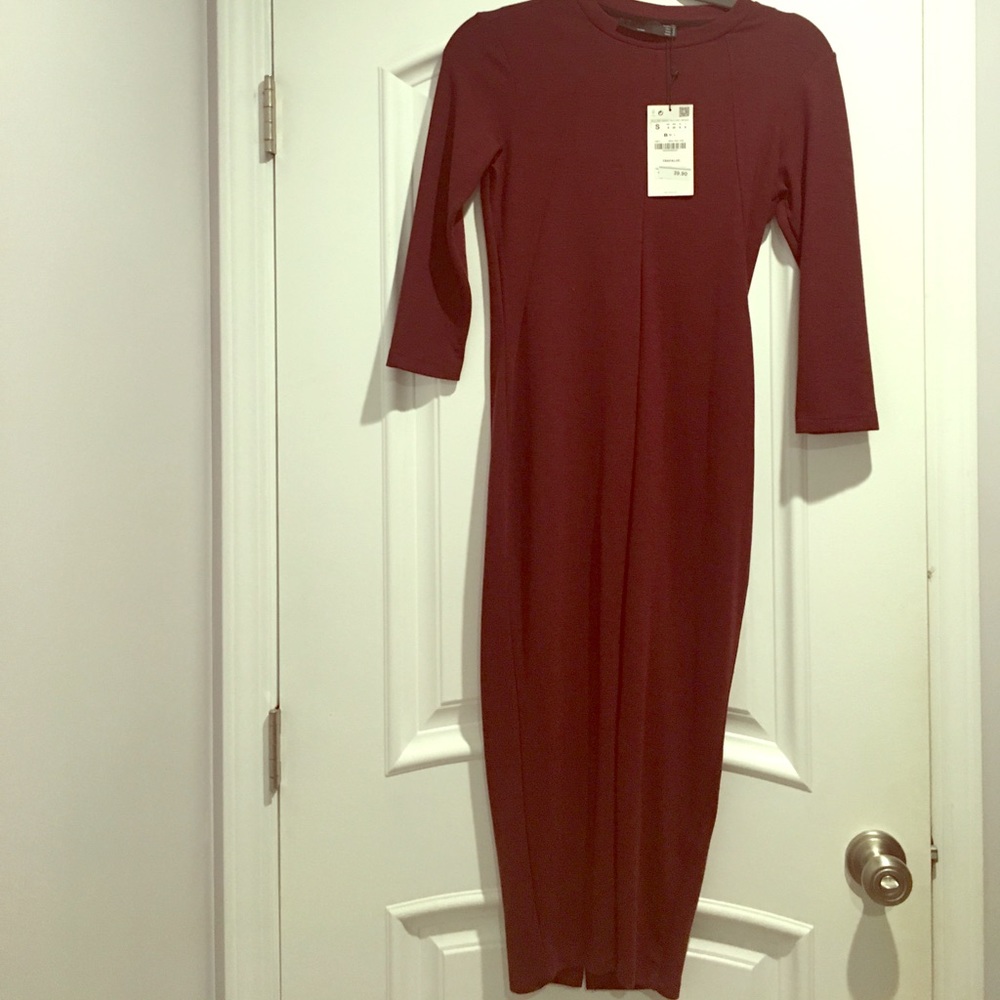 Brand new Zara burgundy dress