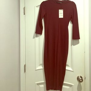 Brand new Zara burgundy dress