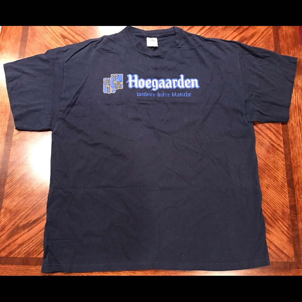 HOEGAARDEN BEER TSHIRT MENS XL FITS CLOSER TO XXL