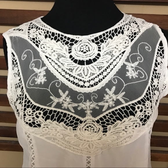 Mini A-Line White Lace Dress - Picture 5 of 7