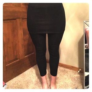Leggings with attached skirt