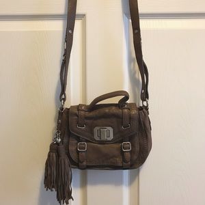 Juicy Couture Leather Taupe Crossbody Purse