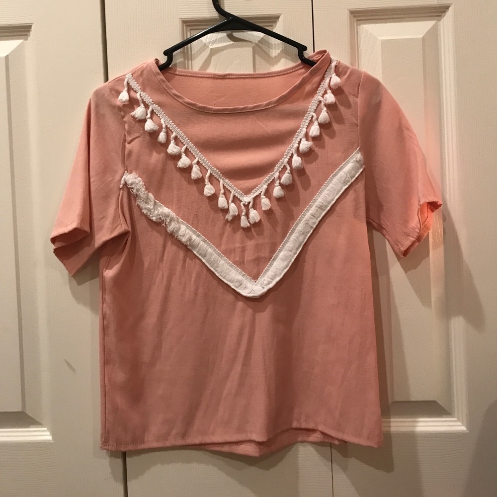 Peach blouse
