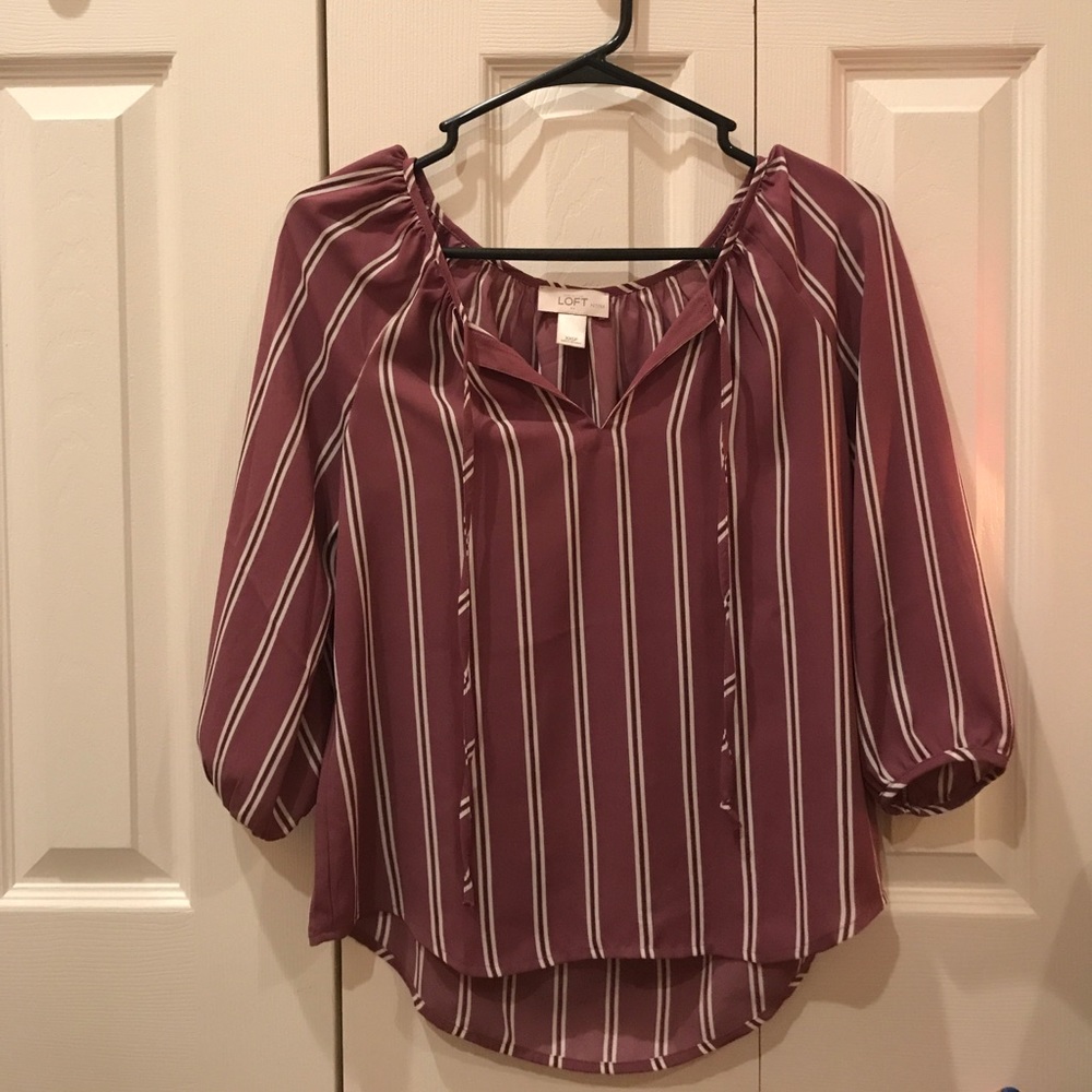 Cut purple blouse