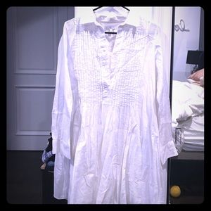 White collar pleated Gap dress