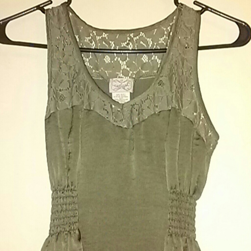 Olive green summer dress