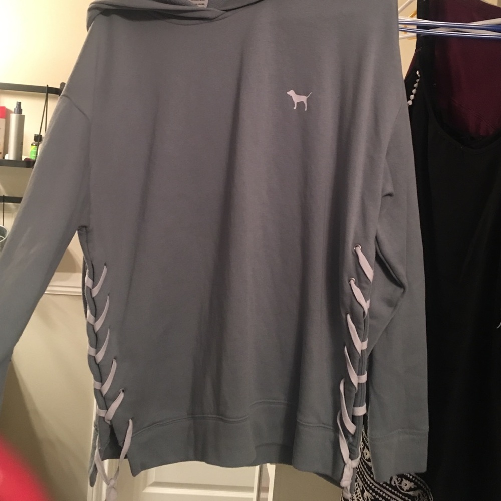 PINK side tie sweatshirt