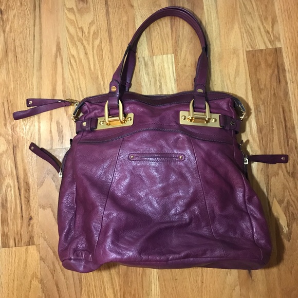 Purple leather B Makowsky purse great condition - Picture 2 of 6