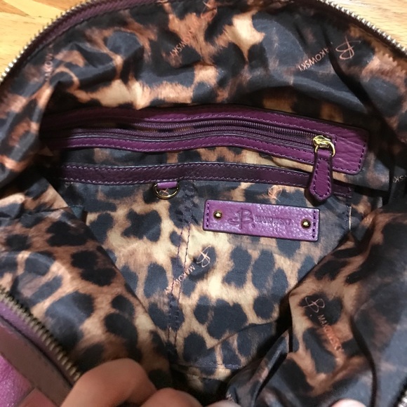Purple leather B Makowsky purse great condition - Picture 3 of 6