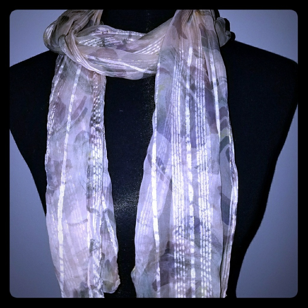 Multi colored silk scarf