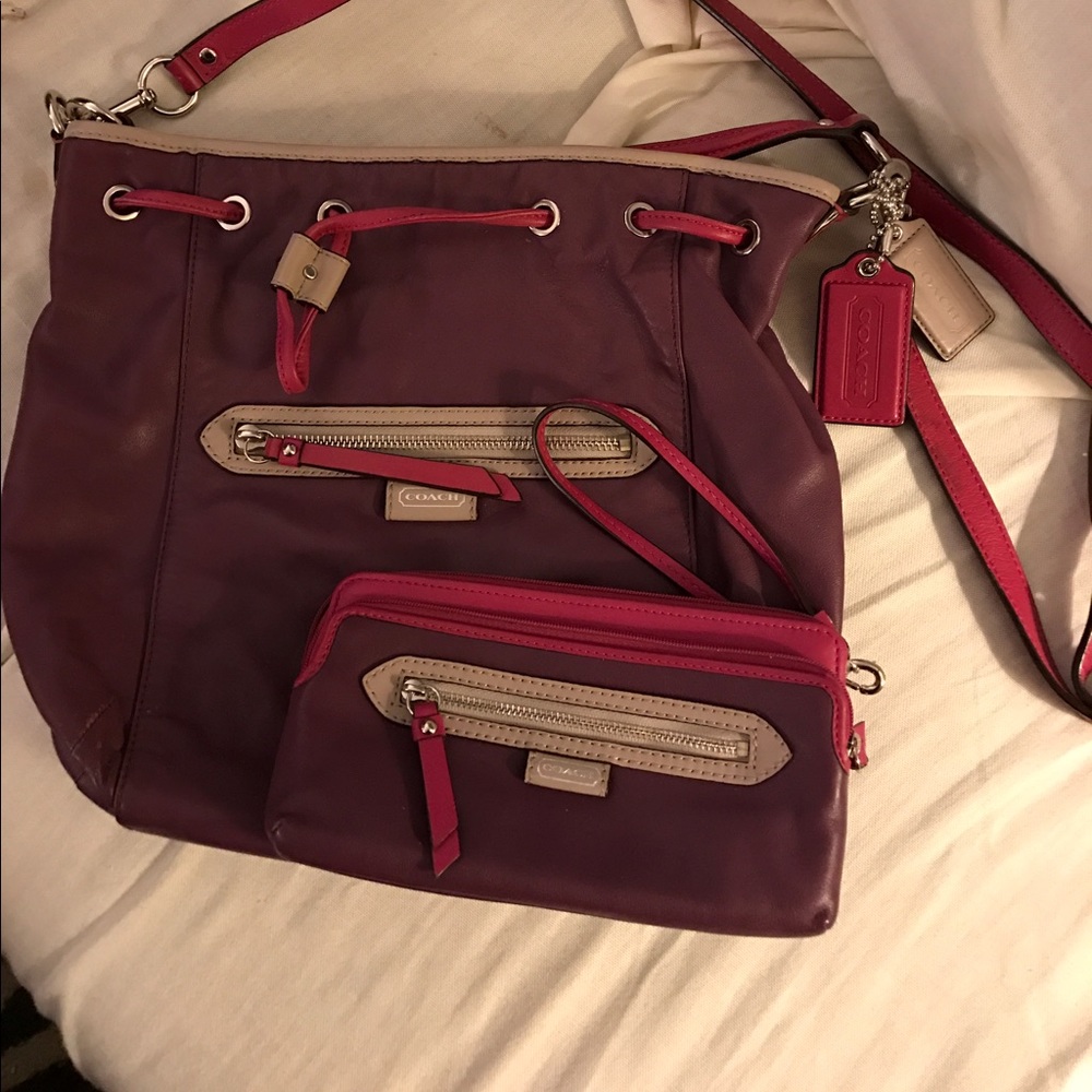 Coach daisy spectator bag and wallet