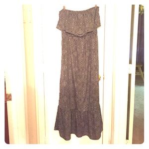 Strapless maxi dress. Worn 2 times.