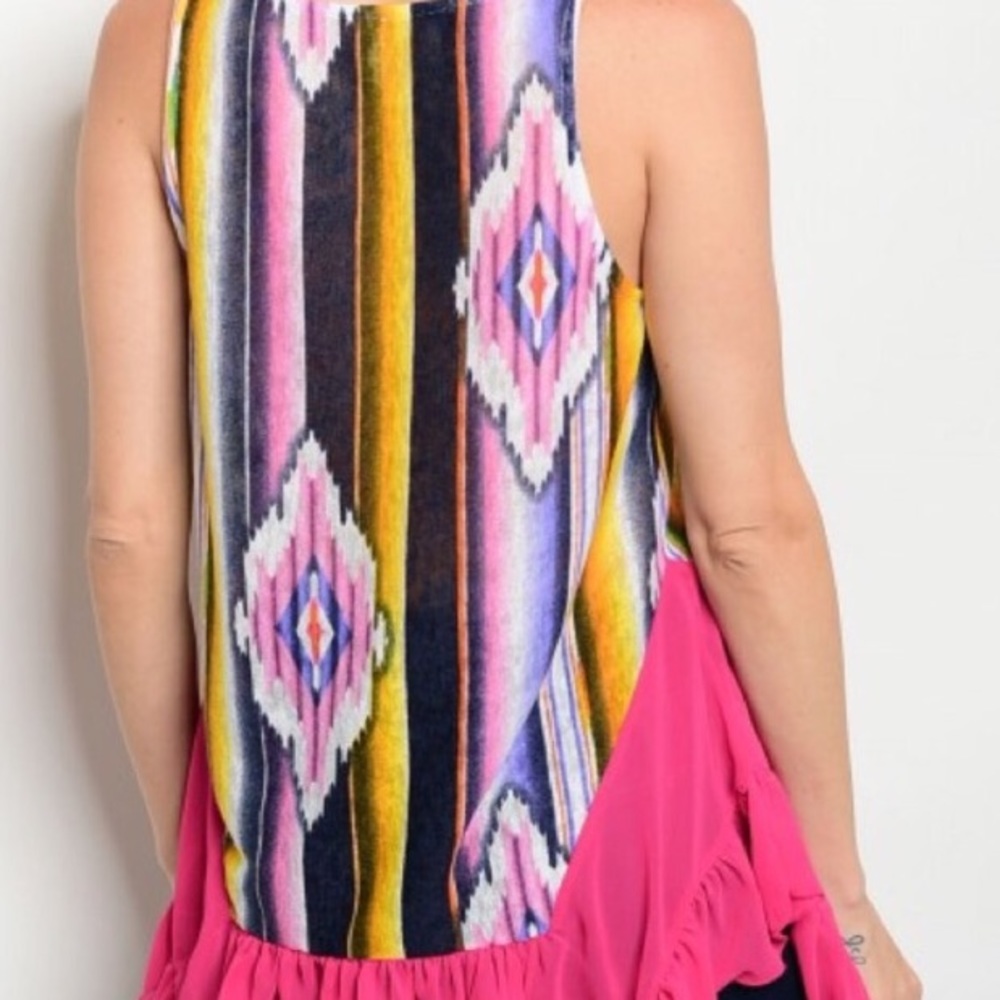 SOLD 🆑 Final 💲Multi Color Boho Tunic - Picture 3 of 3