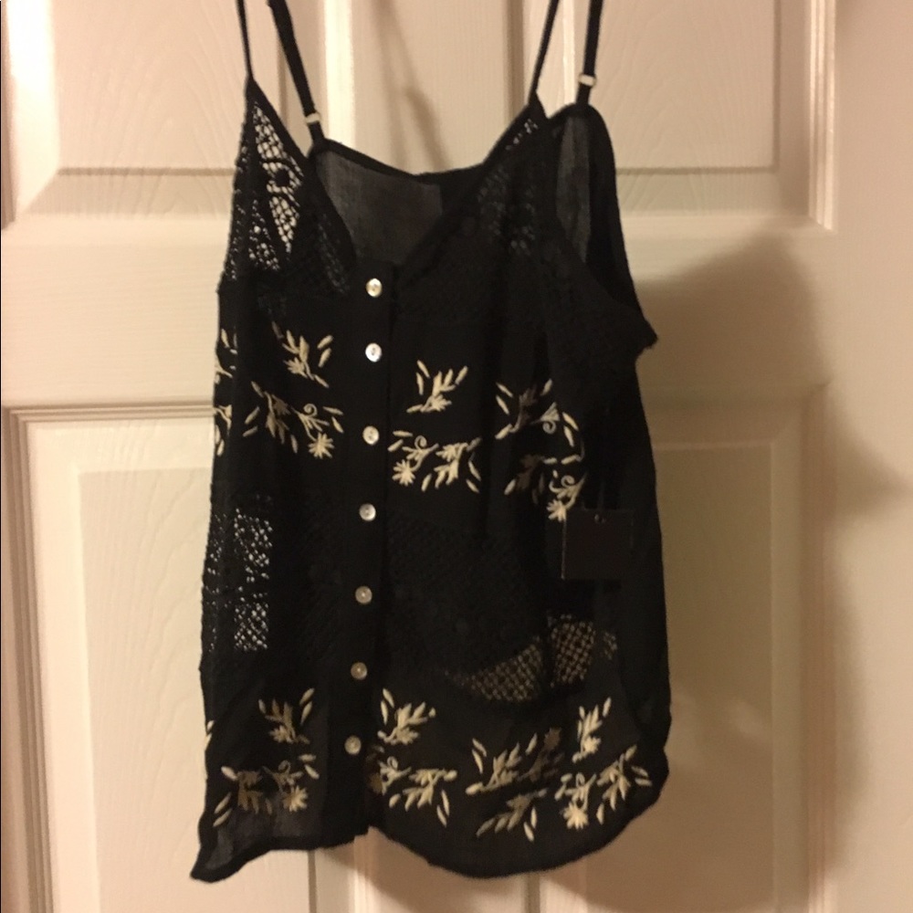 Black Flowy Tank Top