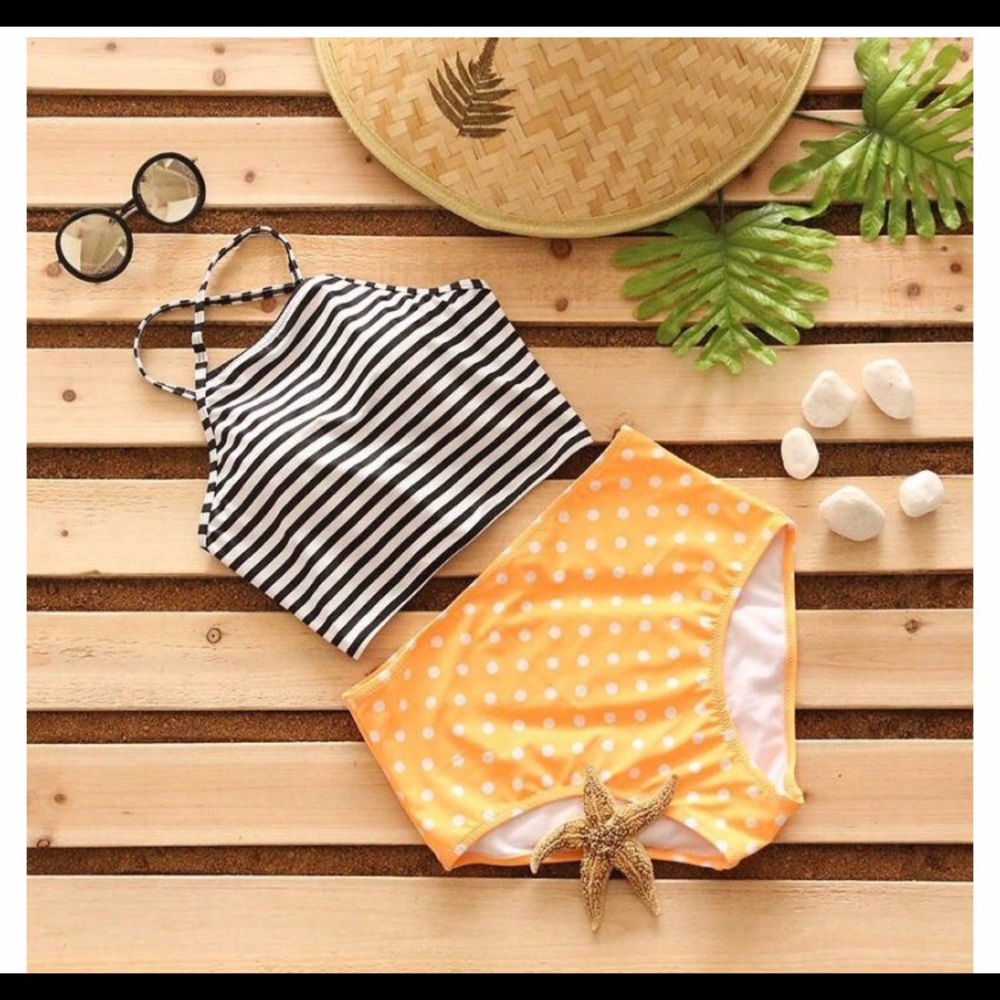 Brand new! High waisted swim suit