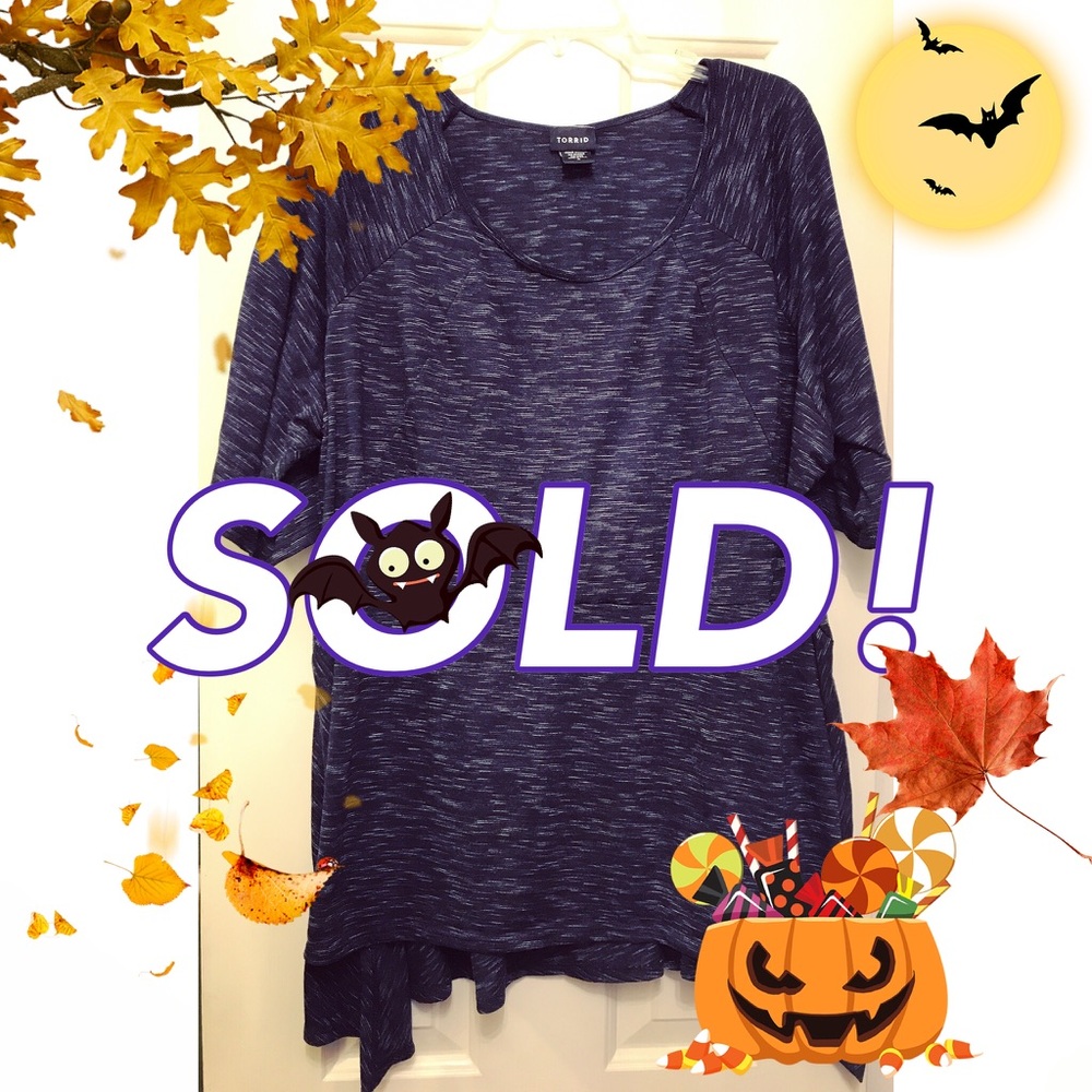 💥FLASH SALE💥 TORRID Blue Space-Dyed Hi-Lo Peplum