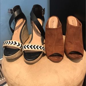 Lot of Women's Wedge/Mules in size 7.5.